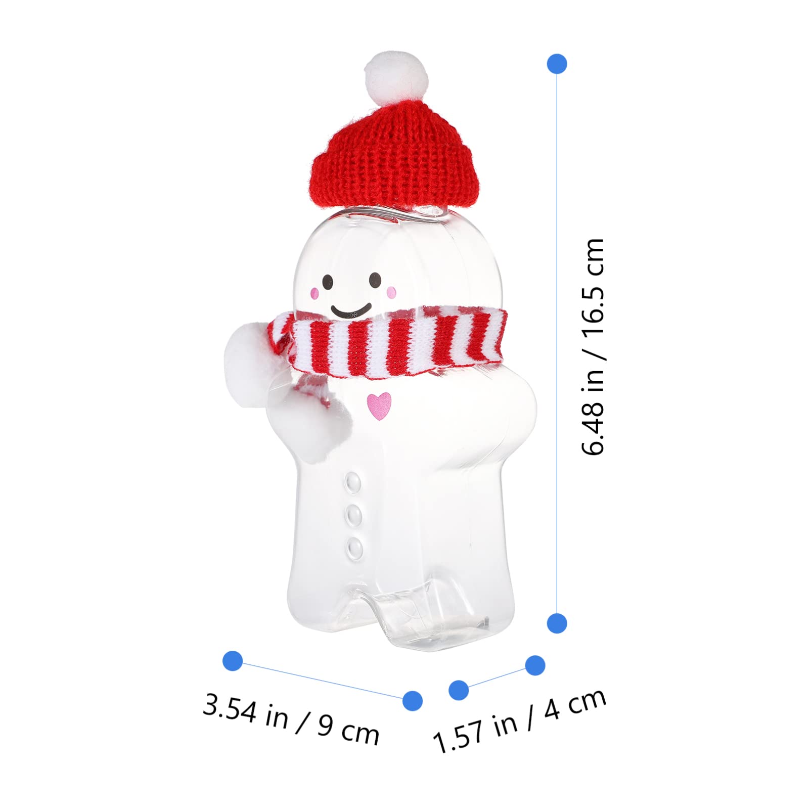 Gadpiparty Set di 15 bottiglie di Natale per biscotti, barattoli di plastica per succhi di frutta con coperchio, bottiglie per bevande di Natale, bottiglie di acqua di Natale, bottiglia di messaggio,