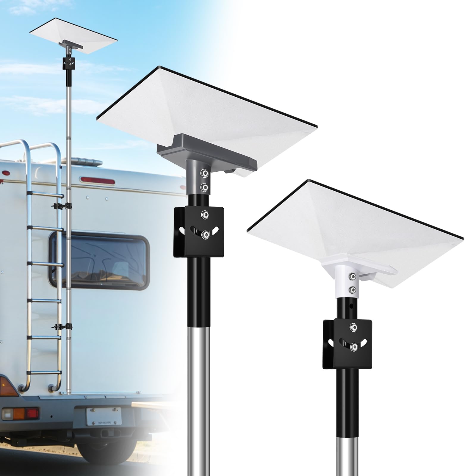 Photo 1 of GADFISH Gen 3 Starlink RV Ladder Mount Kit, Includes Gen 3 Starlink Antenna Adapter and Mini Starlink Antenna Adapter, Adjustable Six Section Tube Design, Simple Installation, Perfect for RV Ladder