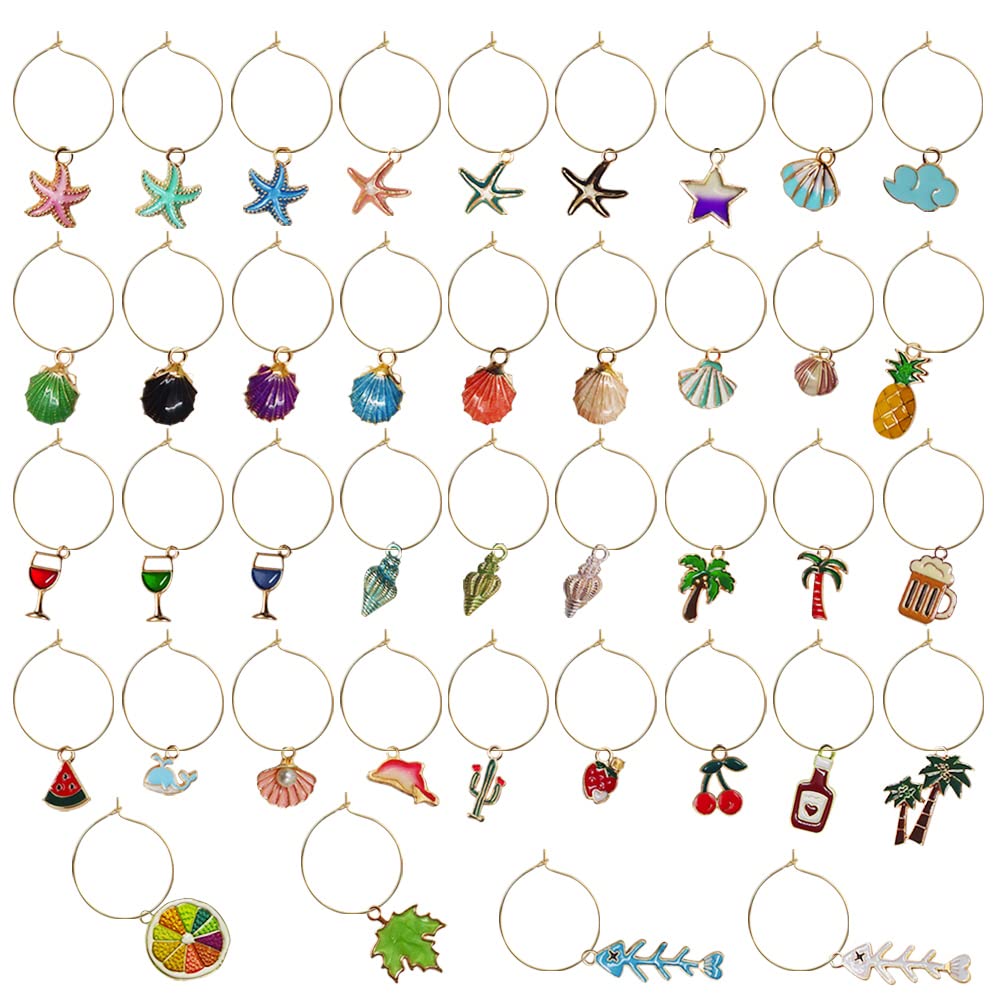 Lot De 30 Pendentifs Pour Verres à Vin - Marqueurs De Verre