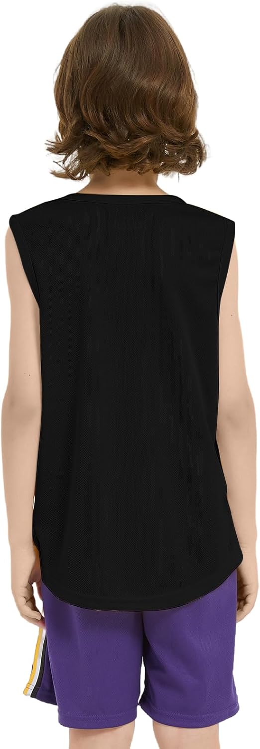 Phedrew 5 Pack Boys Youth Kids Mesh Athletic Quick Dry Tank Tops Moisture Wicking Active Sleeveless Shirts (Age 4-18) - Image 5