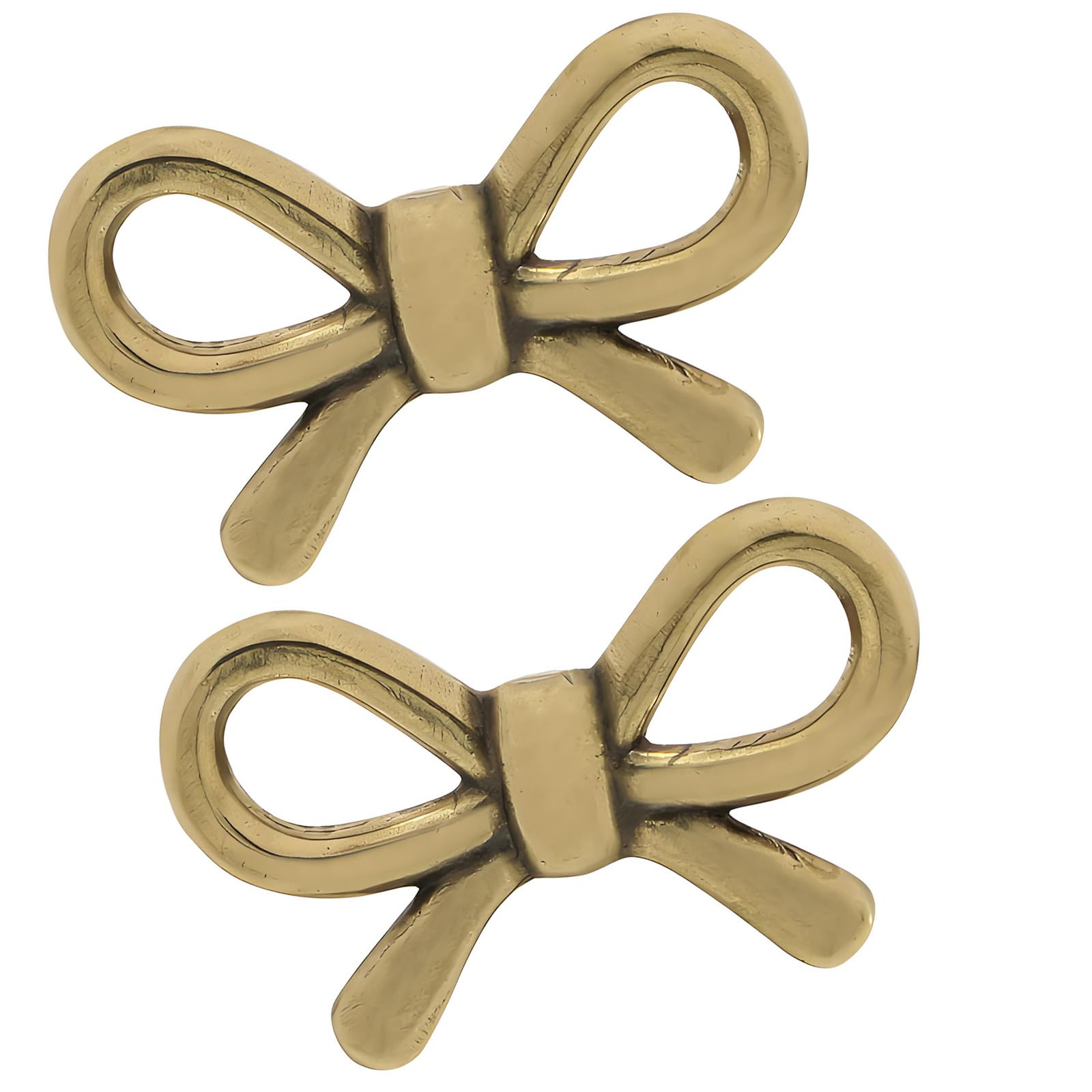 Carotoe Aged Color Cabinet Pull Brass Dressers Knob Unique Bowknot Shape Drawer Door Pulls Handles Kitchen Bedroom Furniture Hardware Brass Cabinet Pull And Knob