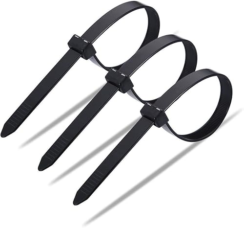 ON THE WAY - 60 lazos de cremallera ultra resistentes, multiusos, de nailon UV, 12 pulgadas de ancho y 0.51 pulgadas con 250 libras de resistencia a