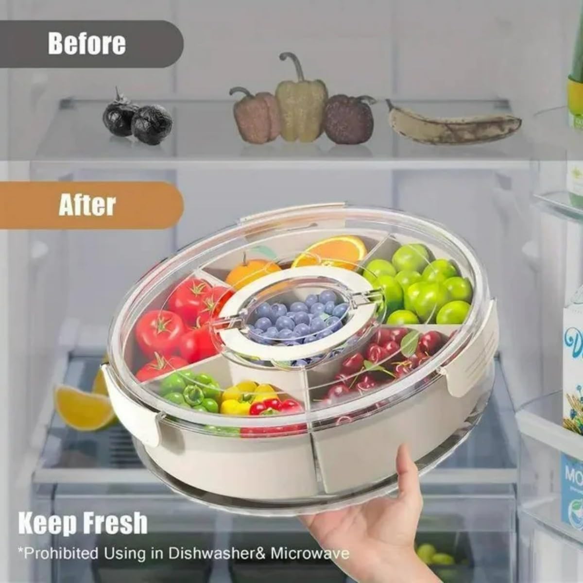 Contenitore Portasnack Girevole 6 Scomparti – Ideale Per Feste E Picnic - 5
