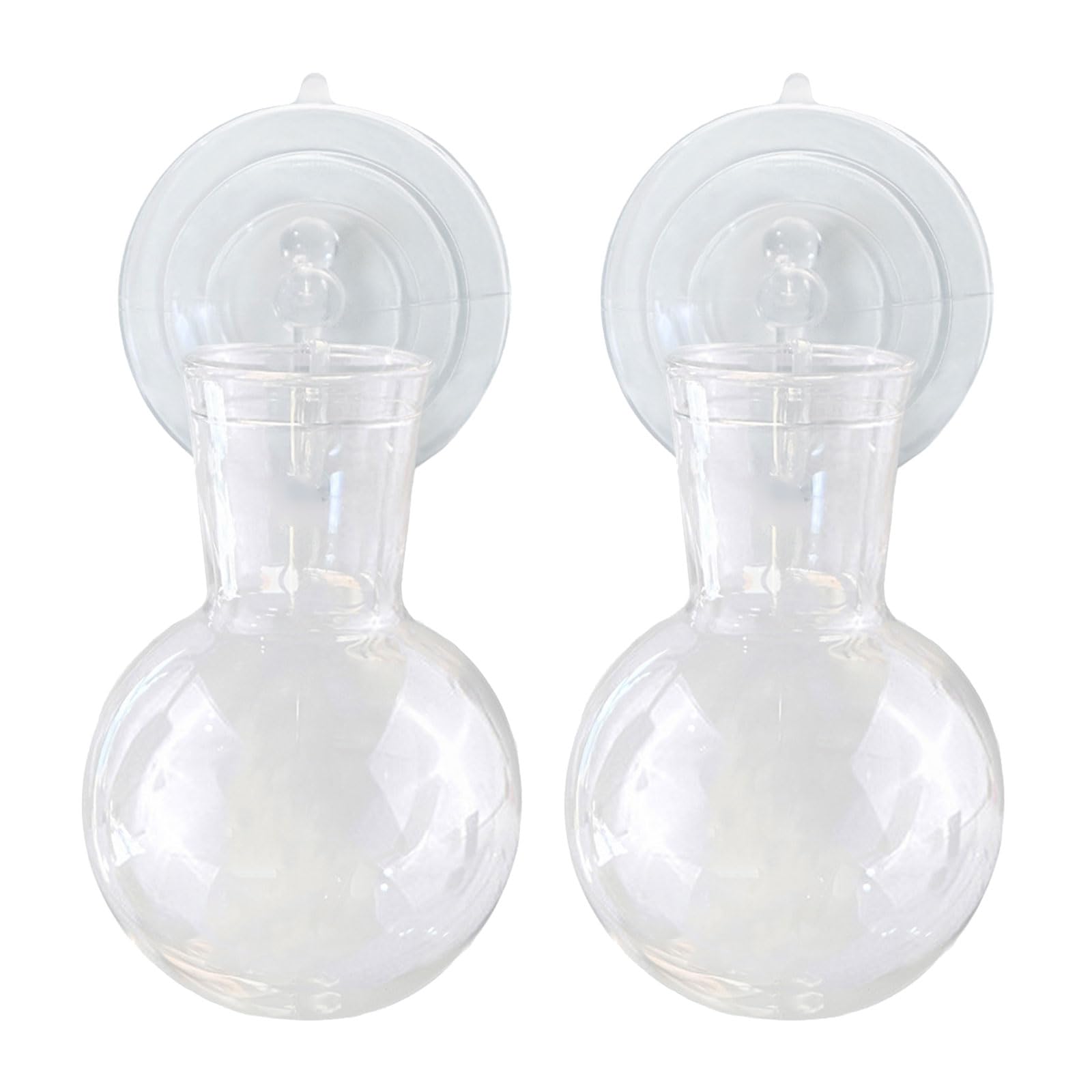 2 / 4Pcs Clear Acrylic Hanging Vases Hydroponic Plant Containers Holders with Suction Hooks for Home and Decoration Acrylic Vases Set