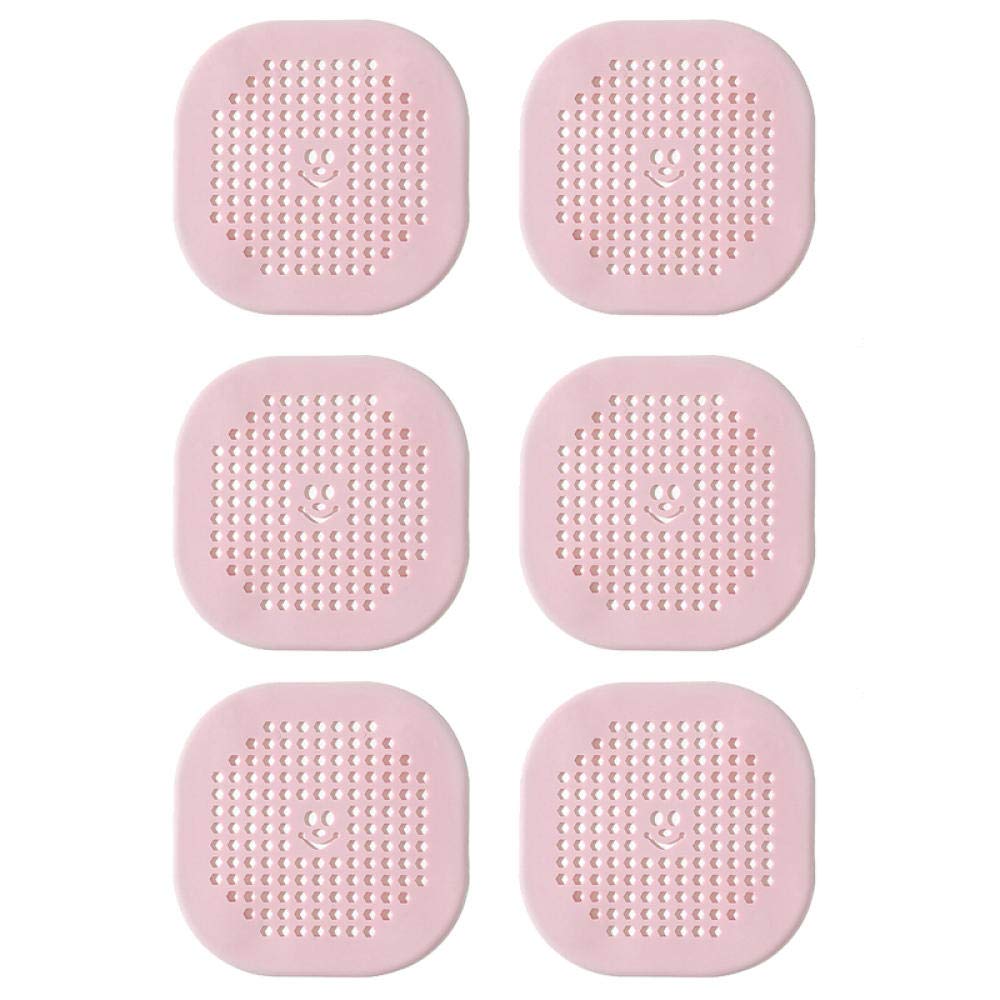 Lklnkvl 6 Pack Pink Placemats, Mat Plate Household Dish Anti-Scalding Coaster Plastic-8 Pack Pink_approximately 14X14cm(6 Pack Pink)