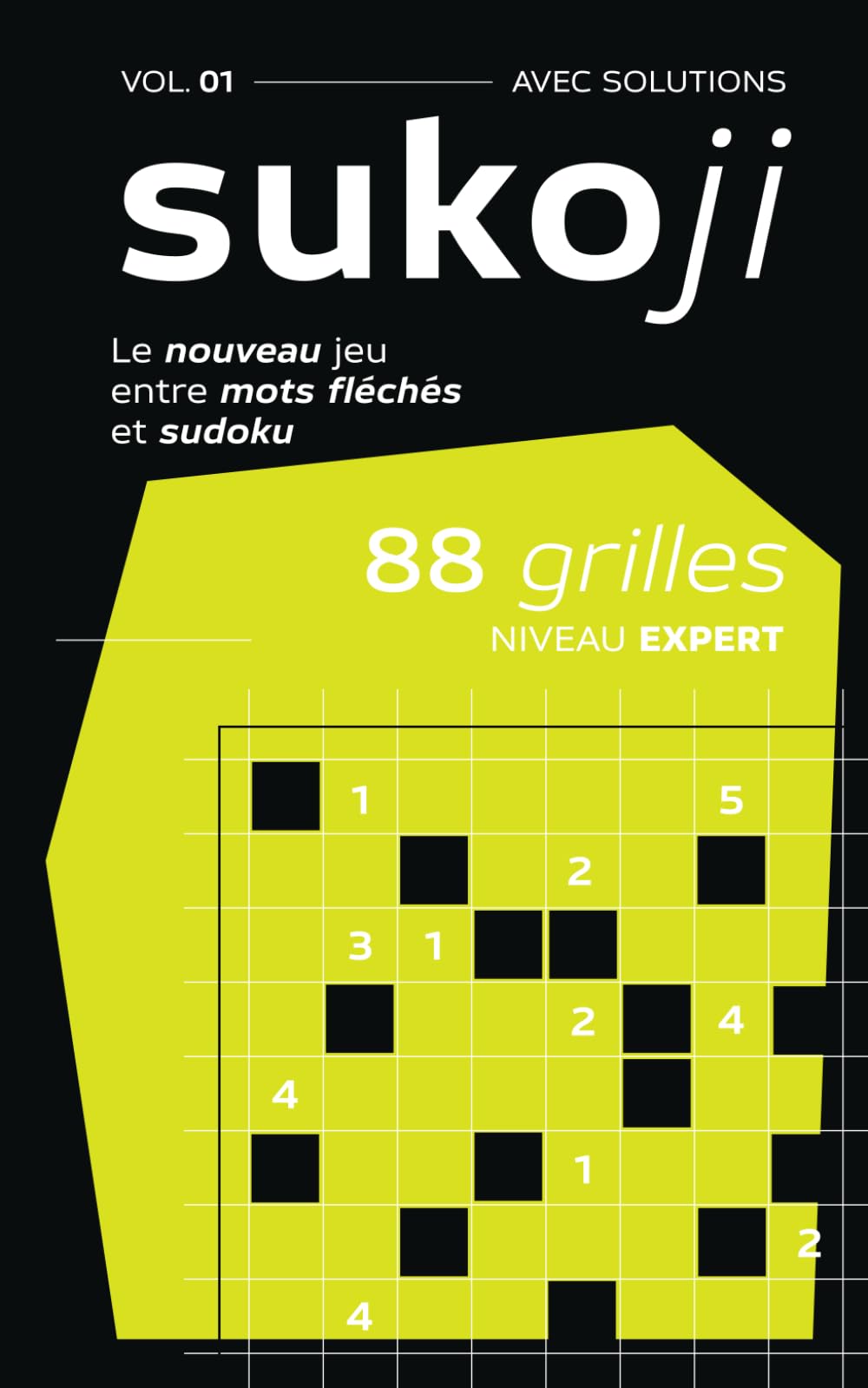 Sukoji: Le nouveau jeu entre mots fléchés et sudoku - Expert - Vol. 1 - 88 puzzles