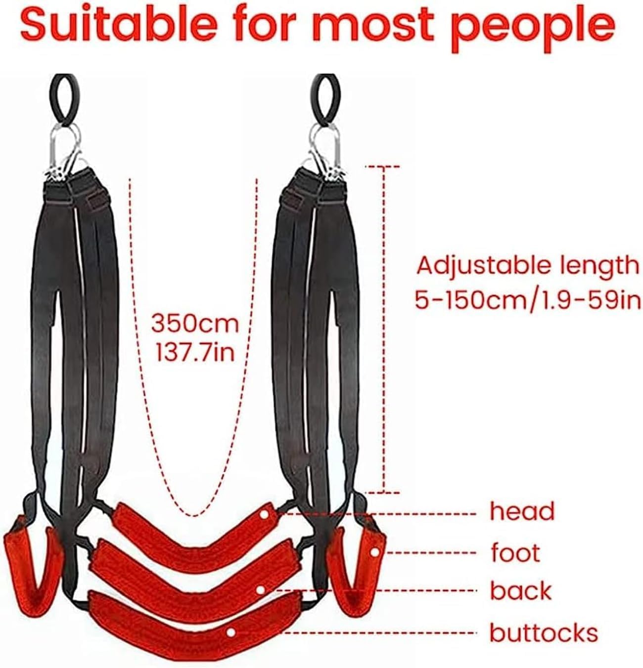 ̶𝙎̶𝙚̶̣𝙭̶ ̶𝙏̶σ̶𝙮̶𝙨̶ Girevole A 360 Gradi Rosso, Appeso sopra La Porta, Dondolo Yoga Regolabile in Nylon, Regalo per Uomini E Donne.