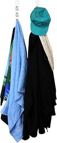 Vista 12 de Dependable Industries inc. Essentials Juego de 2 ganchos para colgar sobre la puerta para guardar el armario, sistema de almacenamiento multiusos