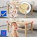 Beimu Baby Proofing Corner Protectors，Clear Ball-Shaped & L-Shaped Corner Guards Cushion, Hold by 3M Adhesive Tape , Bumpers for Table, Chair, Cabinet(20 Packs) (red)