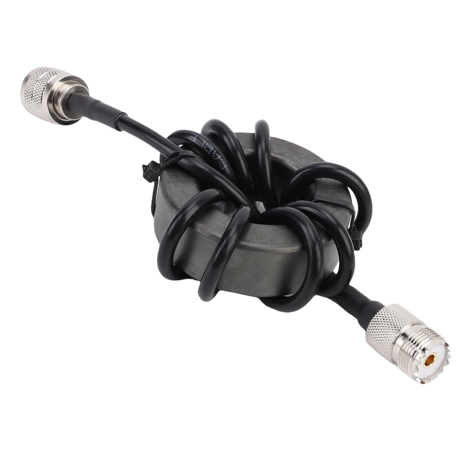 Sxhlseller ZP614 EM43 Choke de Corta Anillo Magnético EM43 Anillo Magnético 45 Mm 1.8-30MHz HF Balun con M Conector Masculino a Femenino para la Comunicación de Radio RF RF
