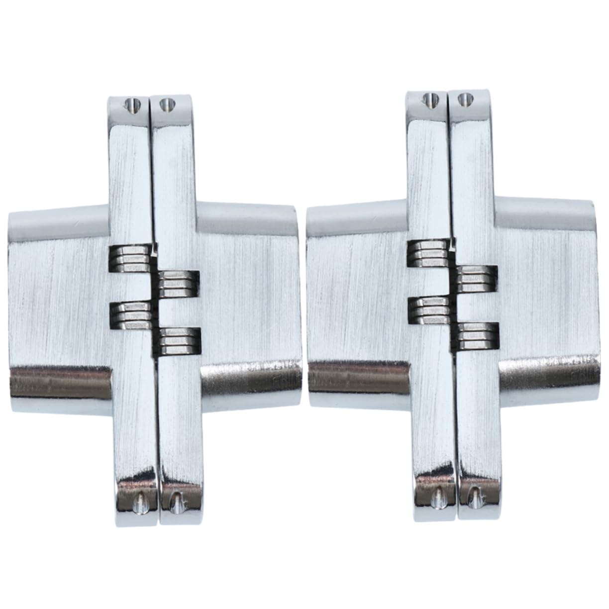 SEWOART Concealed Hinge Set 2pcs Stainless Steel Cross Hinge for Buffet Table Mobile Door