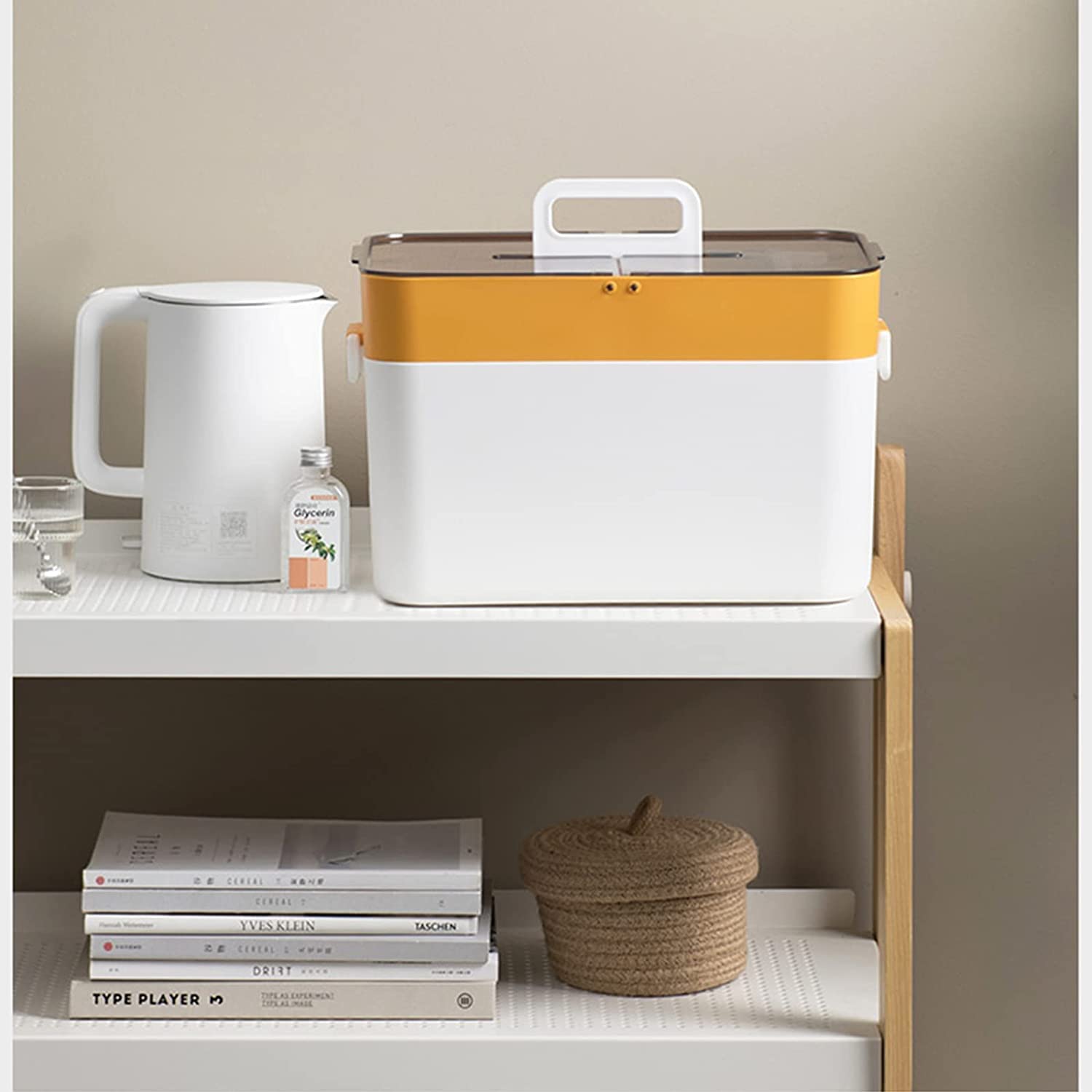 VIKITIM Storage Boxes with Lid, Medicine Box, Home Pharmacy Box, Portable Plastic First Aid Box, Storage Large Medicine Cabinets, Medicine Case, Double Layer Storage Case for Home (A)