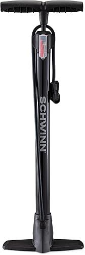 Schwinn Air Center Bike Pro y Bomba de piso básica, compatible con válvulas Presta y Schrader, accesorios para bicicletas