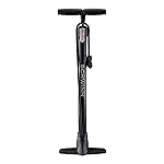 Schwinn Basic Floor Bike Pump, Up to 120 PSI, Dual Head Pump Nozzle with Ready Indicator, Presta and Schrader Valve Compatible, No Gauge Included, Black