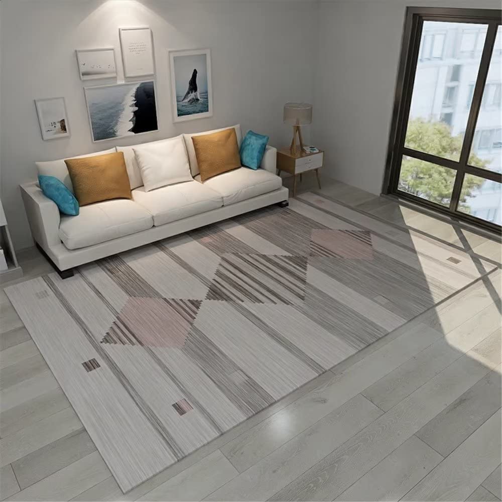 Tapis de chambre garçon résistant aux taches et rayures gris