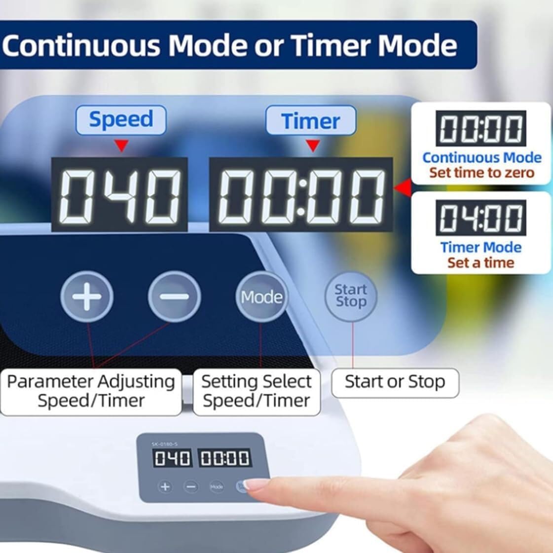 Lab Digital Orbital Shakers, Laboratory Oscillator Mixer 40-200rpm Horizontal Rotator Shaker, Fixing Orbital Rotator Shaker & Continuous Mode or Timer Mode