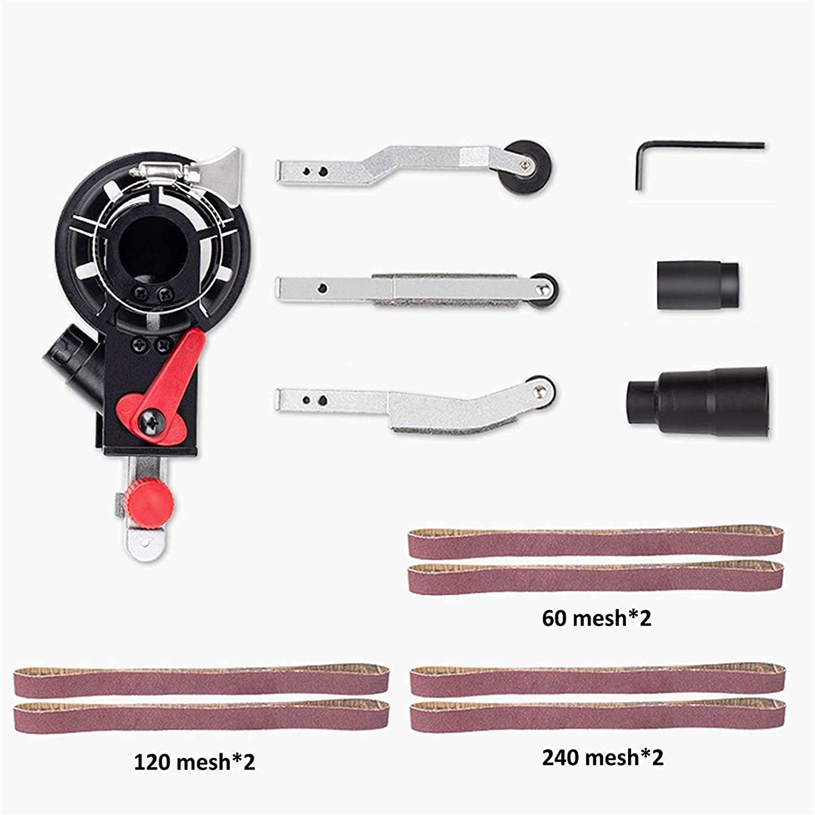 Adaptador De Lijadora De Banda, Mini Accesorios Para Herramientas De Lijado De Carpintería, Instalación Ajustada Para Husillo De 10 Mm Para Madera, Tubos De Metal, Huecos Y Esquinas, Lijadoras De Ban