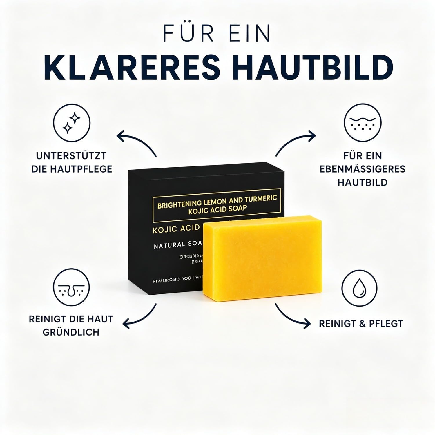Zanari Rückenseife gegen Akne (2 Schachtel) | Vitamin C Seifenstück Hyperpigmentierung, feuchtigkeitsspendende Kurkuma-Seife gegen Akne, schwarze Flecken