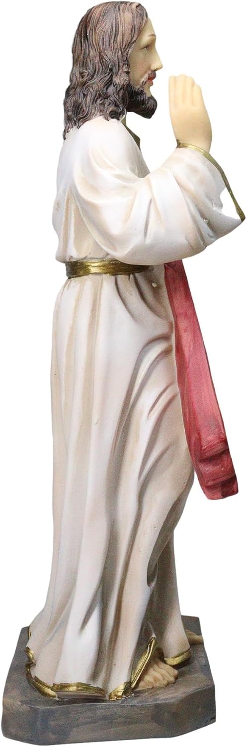 Ebros Gift 12" H Catholic Christian Divine Mercy of Jesus Christ Figurine Symbol of Blood & Water from His Holy Heart Atonement Forgiveness Mercy Compassion Love Sculpture