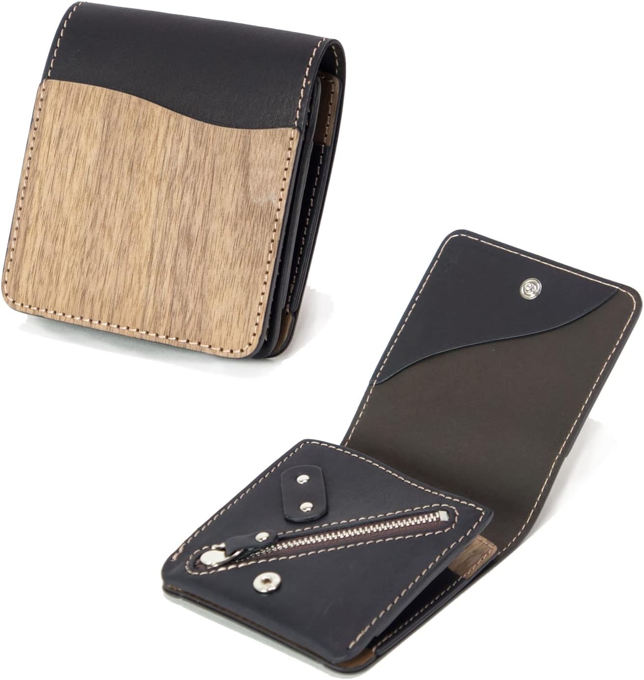 [VARCO REAL WOOD] Equip wallet イクイップウォレット 二つ折り 財布 薄い コンパクト 多機能 キャッ