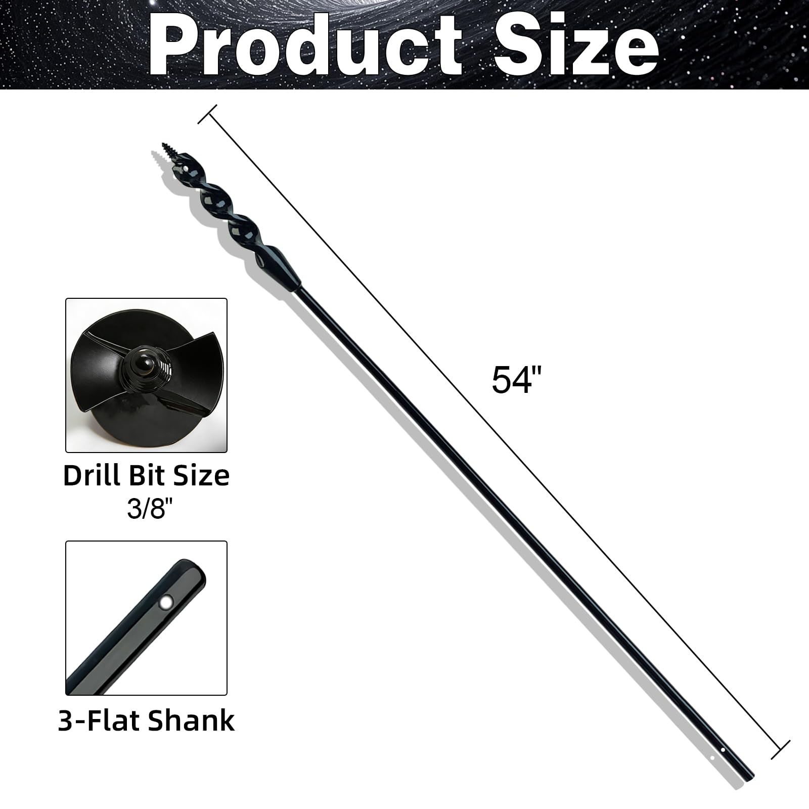 DECKRKAT Installer Drill Bit - 54" Flexible Wire Puller -2