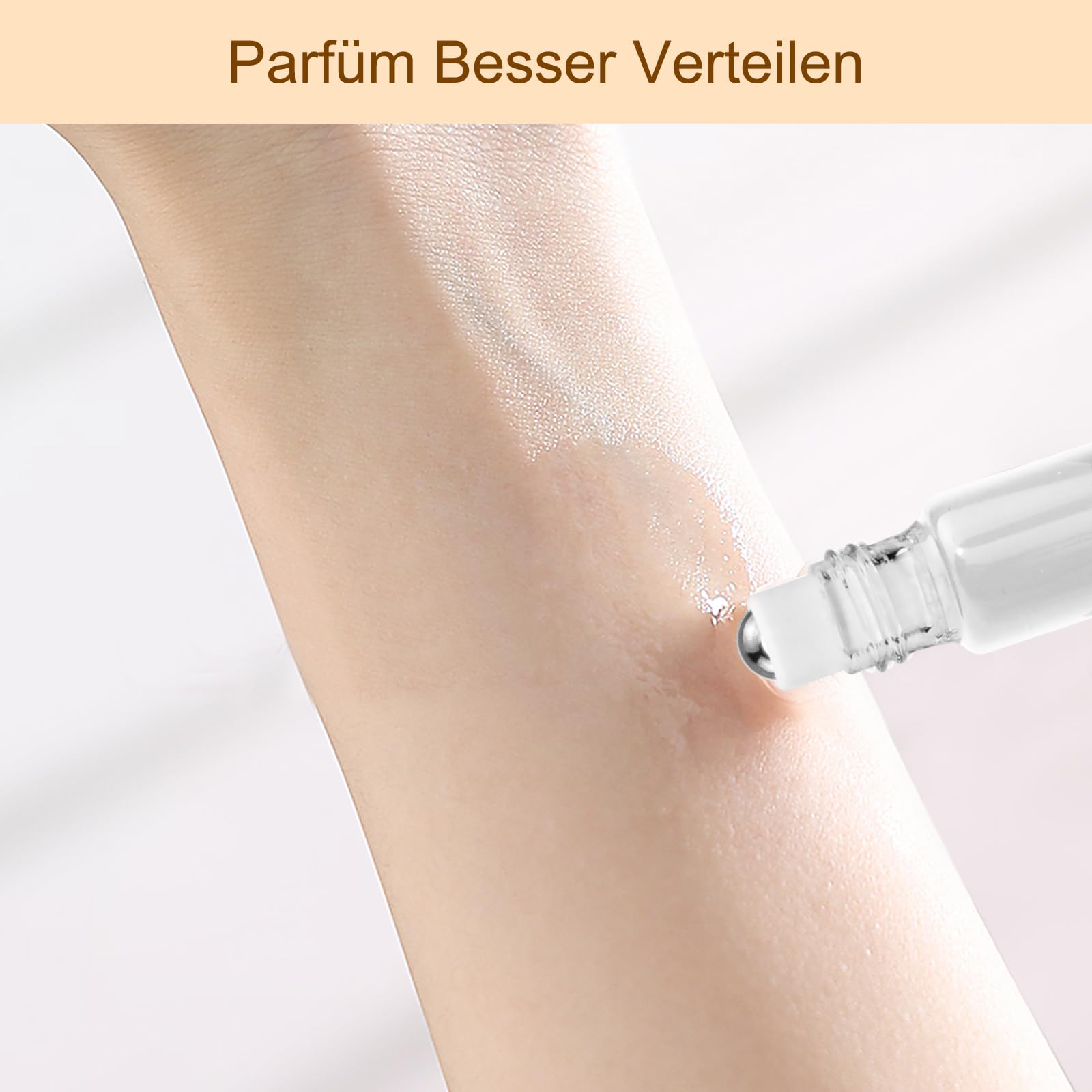 Botellas Roll-On 10ml para Aceites Esenciales, Frascos de Vidrio Vacíos con Accesorios