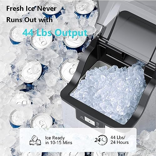 Máquina para Hielo Nugget de Acero Inoxidable 44LB/24H miniatura 2