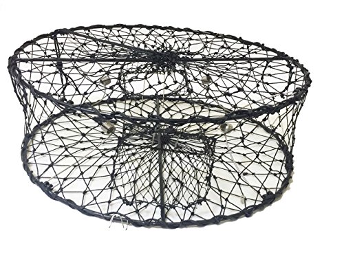 KUFA CT50 Sports Foldable Crab Trap with 3 Durable Stainless Steel Spring, 30"