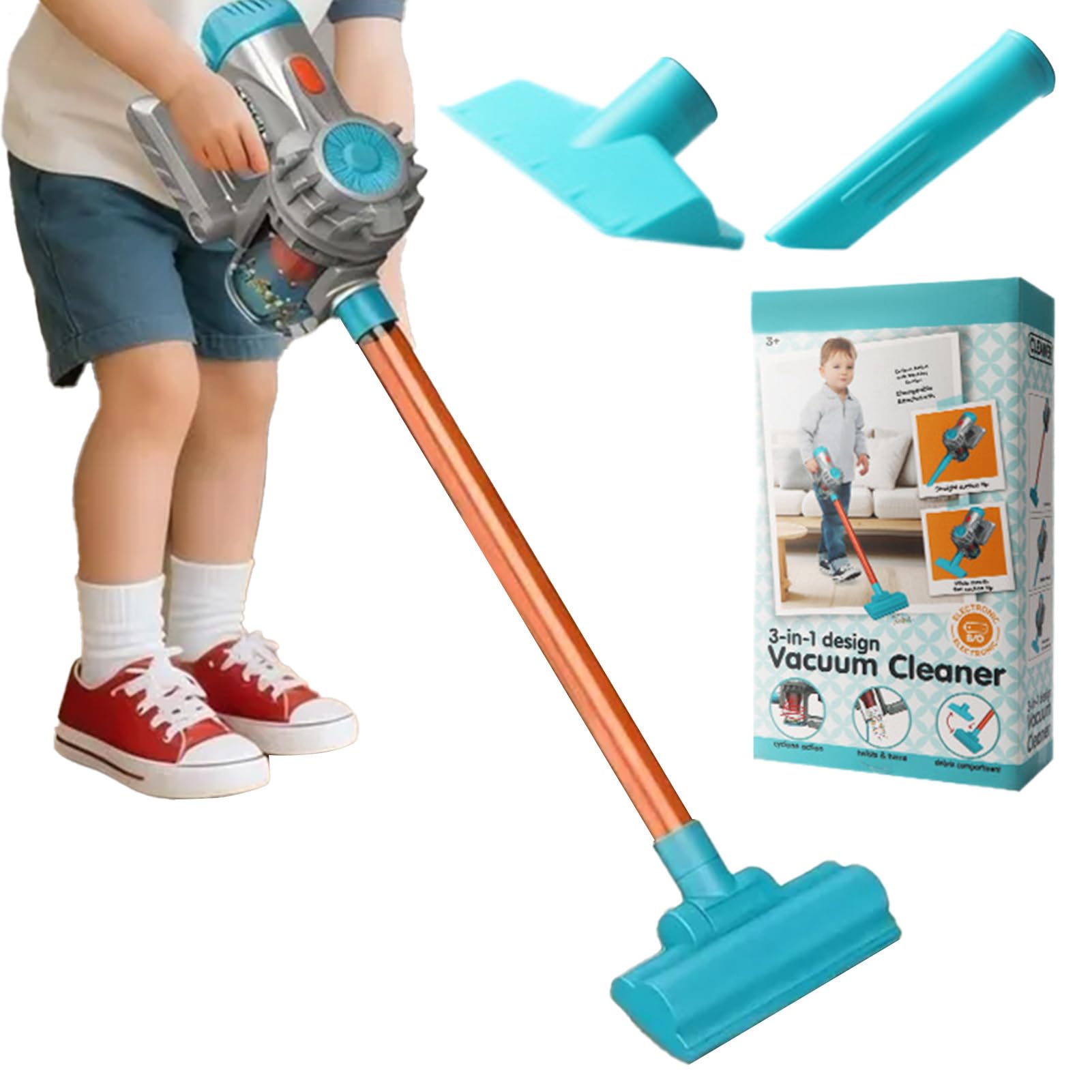 Kids Vacuum Toy That Works, Kids Cleaning Set, Pretend Toy Vacuum That Really Works, For Children Home Playroom Role Playing Household Keeping