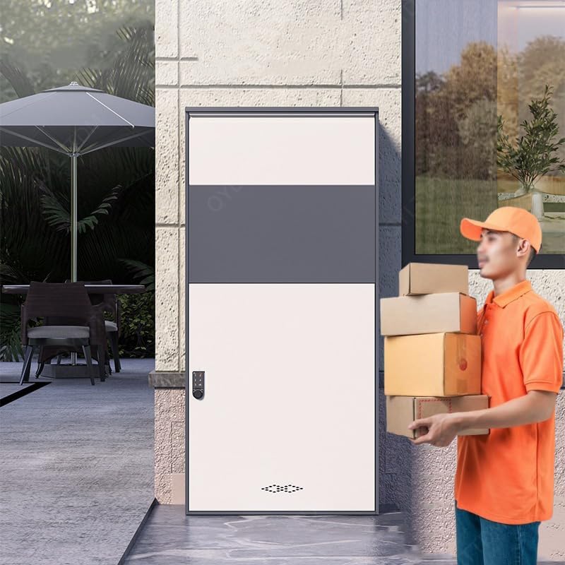 Outdoor Parcel Drop Box Outdoor Parcel Delivery Drop Box, Wall Mounted Parcel Drop Box, Medium Outdoor Post Boxes, Wall Mounted Galvanised Steel Lockable Weatherproof Post Boxes, for Secure