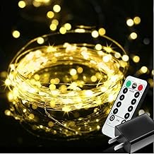 EShing Plug in Fairy Lights with Adapter Remote Timer, 8 Modes 33ft 100 LED Dimmable String Lights, Waterproof Firefly Starry Lights Twinkle Lights for Indoor Outdoor Decoration, UL-listed (Warm White)