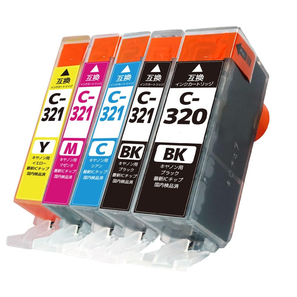 Amazon.co.jp: Canon キャノン BCI-321(BK/C/M/Y) ＋ BCI-320(BK) 【5 