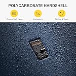 LEVEL8 Carry on Luggage Airline Approved, Carry-on Suitcases with Wheels, Lightweight Hardside Luminous Textured Luggage for Travel with Tsa Lock, 20 Inch, Navy - Image 5