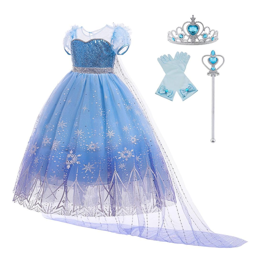 MISS & MR BM Disfraces de princesa para niñas de 3 a 10 años