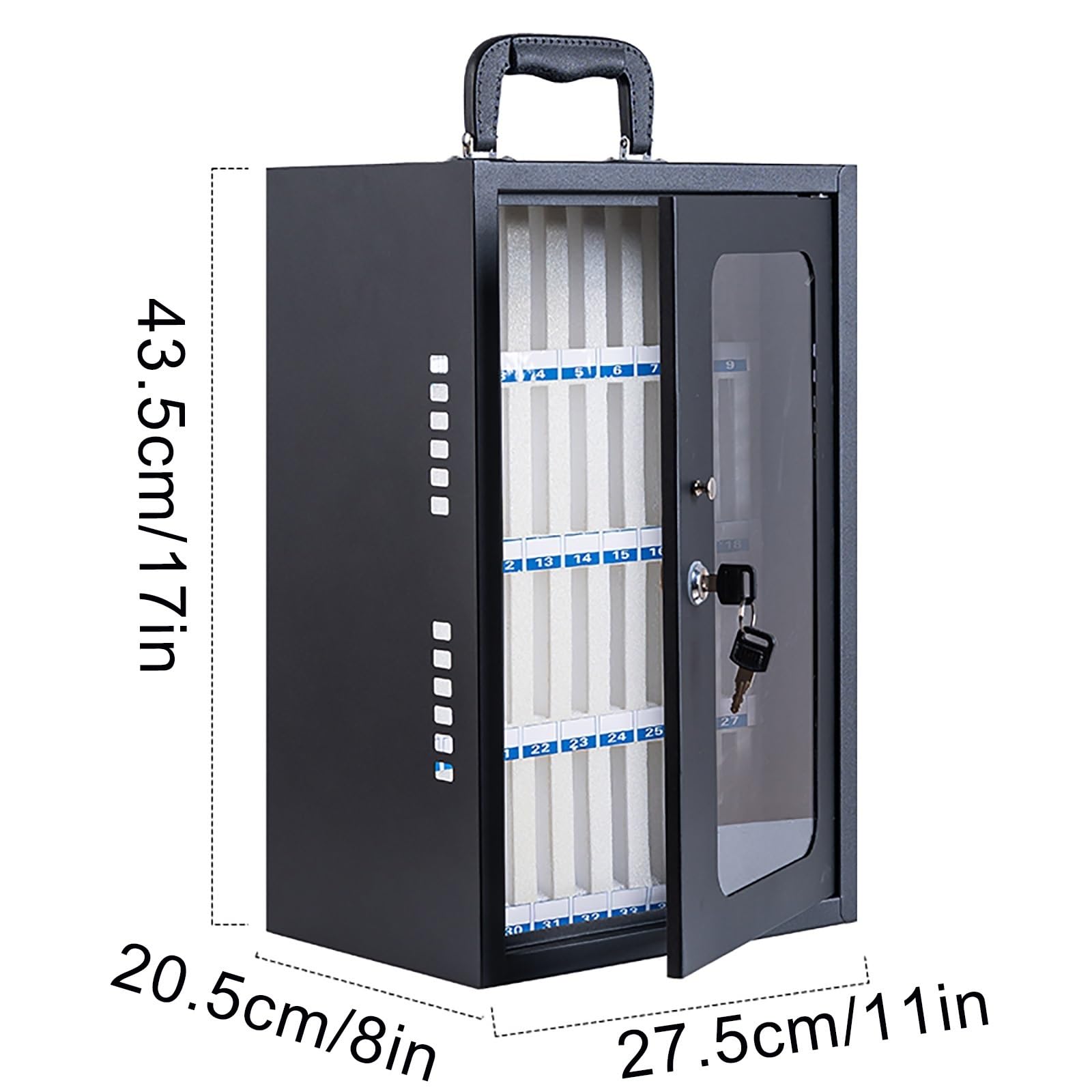 Armadietto portatile per telefono cellulare per classe e ufficio, per scuola e palestra, soluzione di archiviazione sicura (43,5 x 20,5 x 27,5 cm)