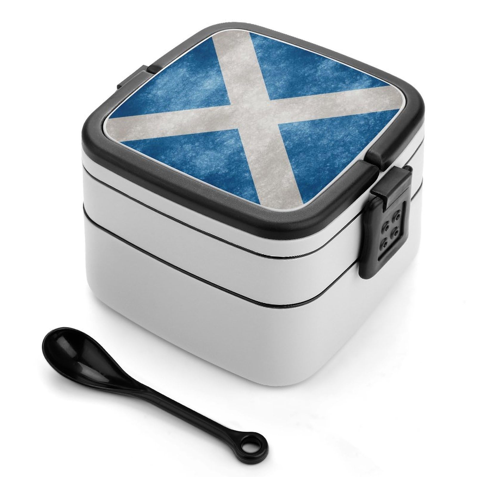 CGSBNGHA Vintage Scotland Flag Bento Lunch Box 2 Layer Lunchbox Food Container for Adults Office