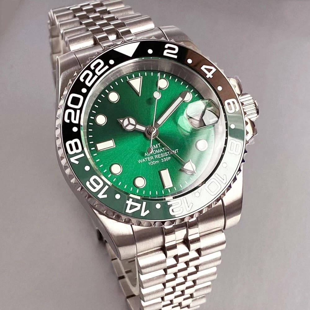 40 mm Fashion Classic GMT Dive męskie zegarki ze stali nierdzewnej 316L NH34 automatyczny mechaniczny wodoodporny zegarek sportowy