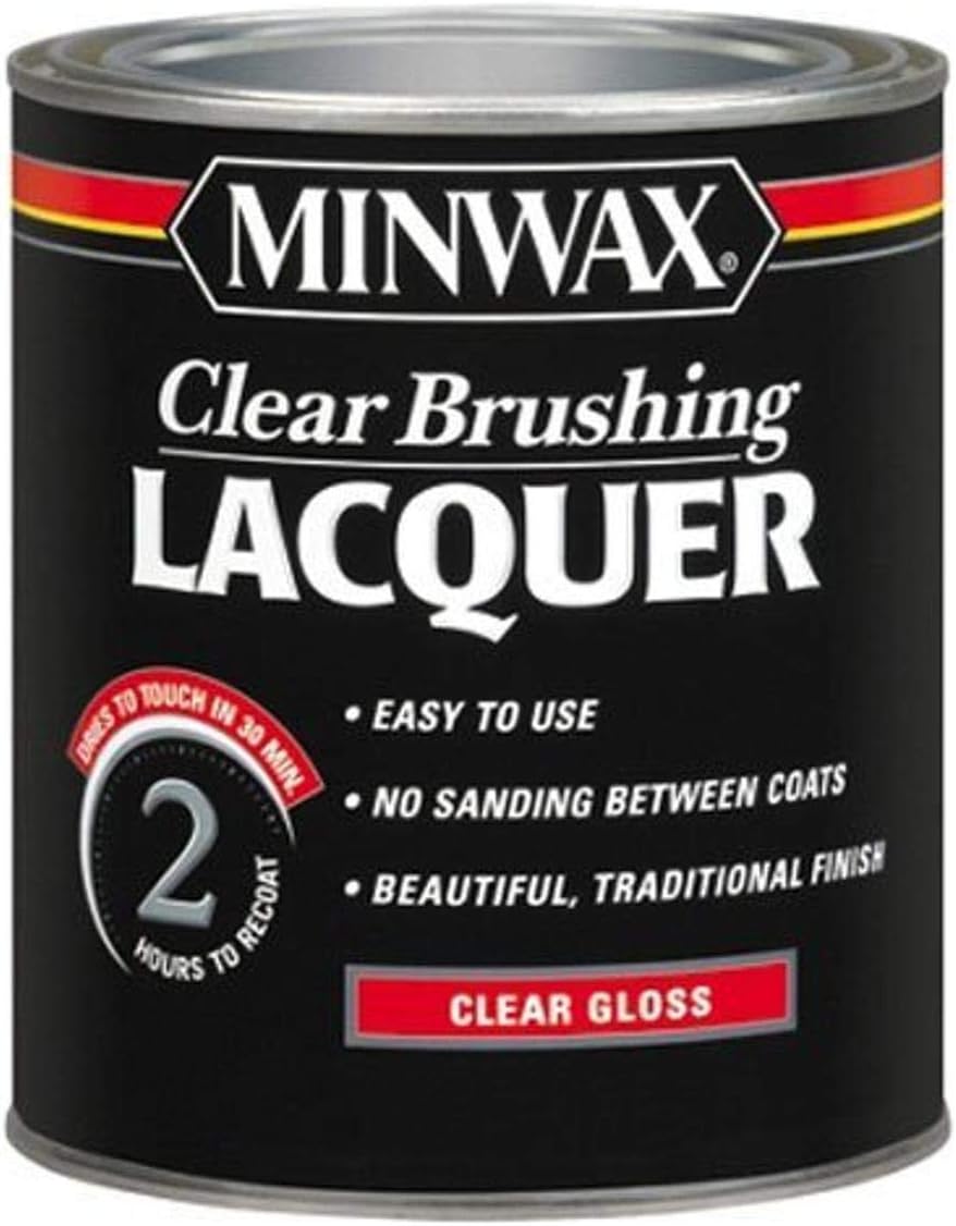 Minwax Brushing Lacquer 155000000, Quart, Clear