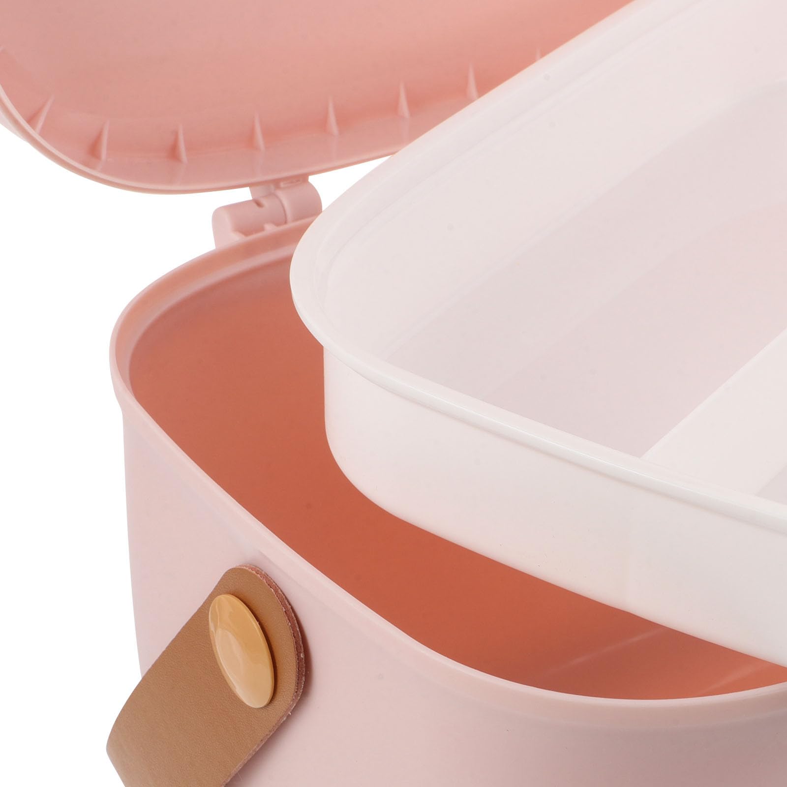 Veemoon Botiquín Portátil de Doble Capa con Tapa, Caja de Almacenamiento de Medicamentos Resistente al Agua y Humedad, Organizador Compacto para Uso Familiar y Viajes, Plástico Duradero,