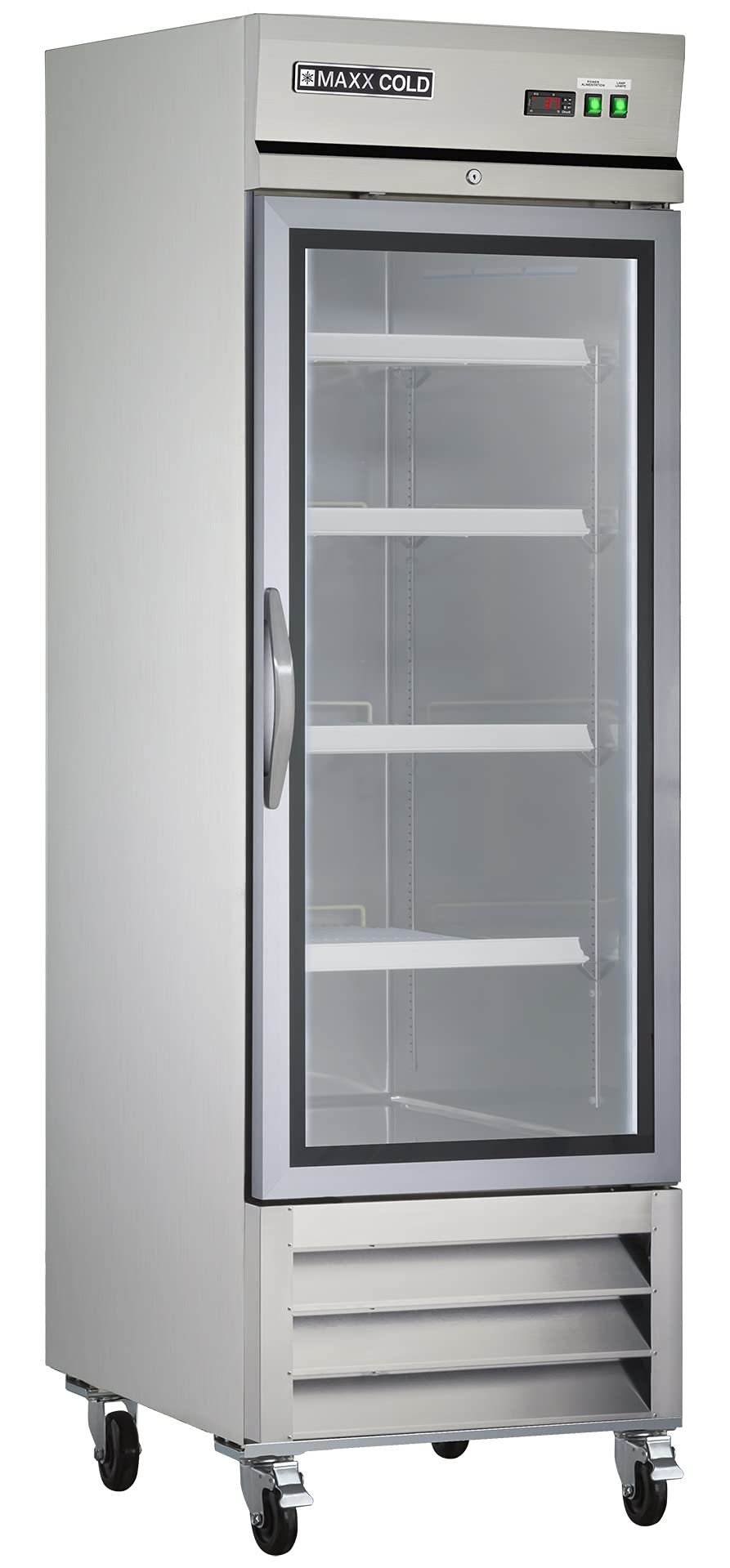 Reach-In Refrigerator by MAXX Cold – 23.0 cubic_feet, stainless steel, Silver, Model MXCR-23GDHC