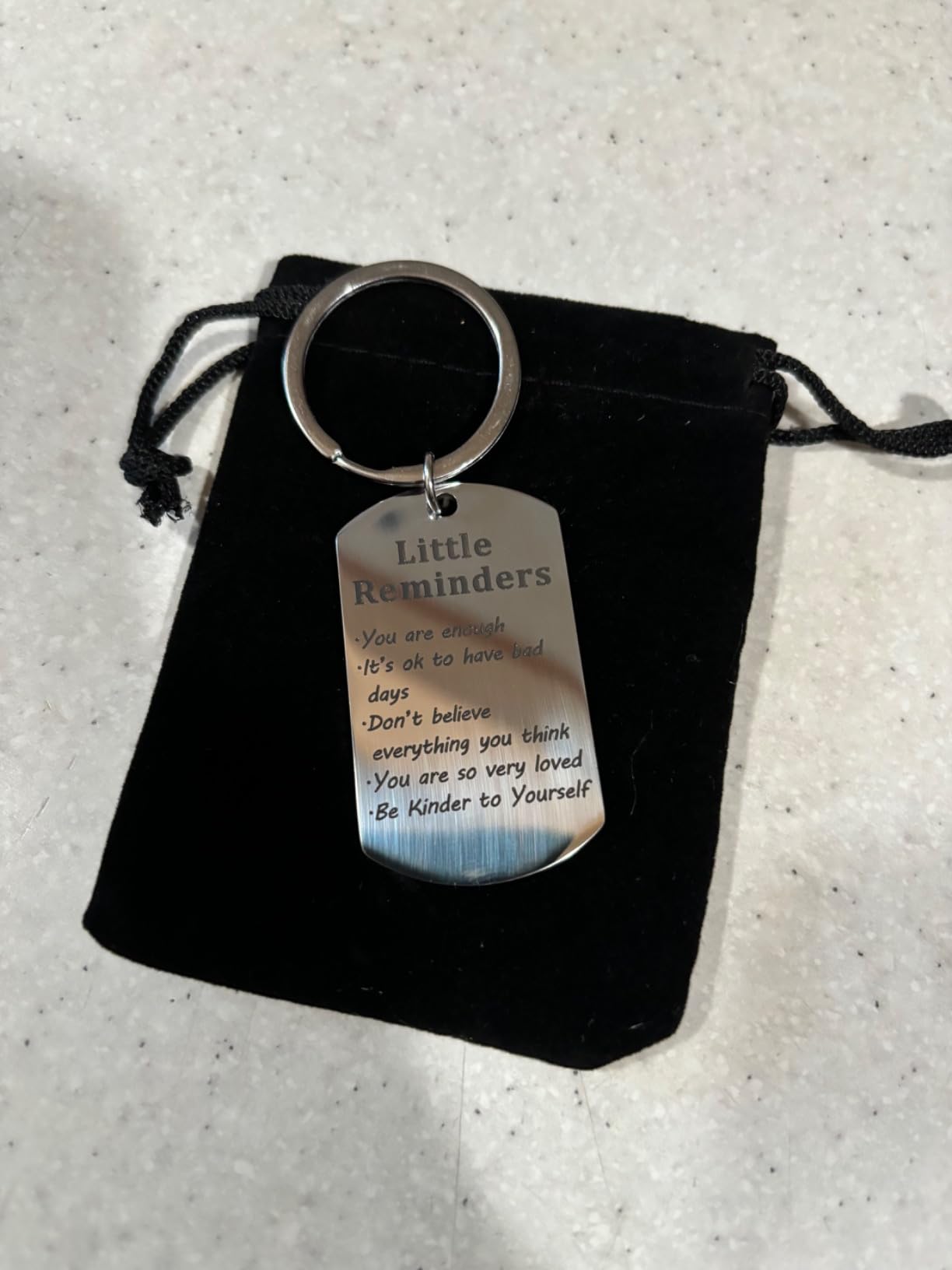 Waeceip Little Reminders Keychain, Daily Affirmation Inspiration