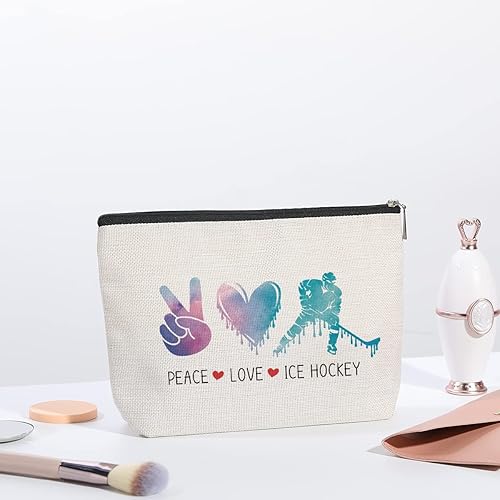Miniatura 5 de Bolsa de regalo inspirador para mujer, regalo de cumpleaños para entrenador, mejor amiga, hermana, hija, bolsa de maquillaje, Hockey