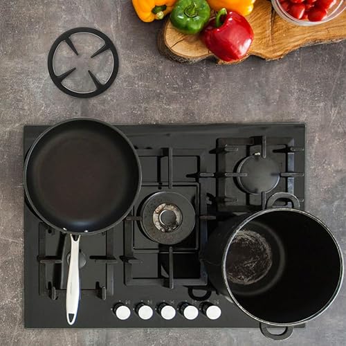 Miniatura 8 de UPKOCH Juego de 2 reductores de anillos de hierro de gas de 5.9 pulgadas, soporte para ollas pequeñas para máquinas de café expreso, estabilizador