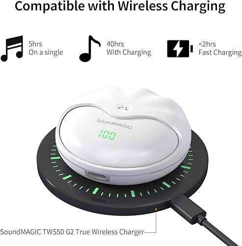 Miniatura 2 de SoundMAGIC TWS50 G2 True Auriculares inalámbricos Bluetooth Auriculares estéreo HiFi Auriculares estéreo IPX6 Auriculares impermeables con control