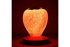 Mudder LED Strawberry Night Light| 3 Light Modes Touch Light for Girls Decor