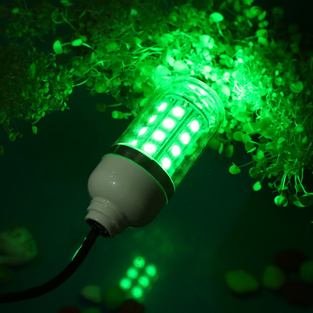 QANYEGN LED Night Fishing Light, derwater Fishing Light, Green derwater Fish Finder Lamp for Aracts More Fish in Freshwater(108LED Beads)