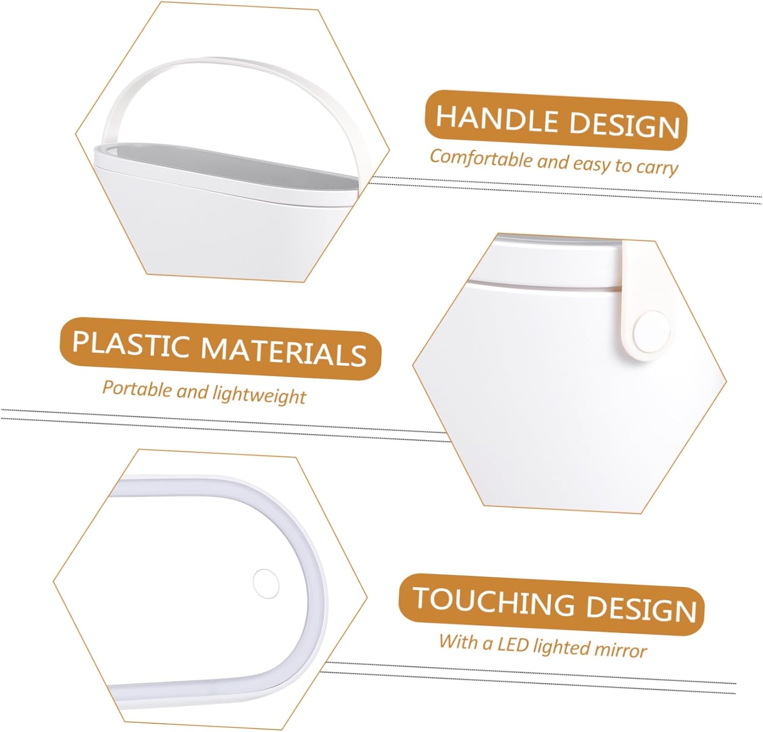 Makeup Case with Led Lighted Mirror Portable Cosmetic Organizer for Travel Home and Outdoor Use Brightness Touch Control for Women and Makeup Artists