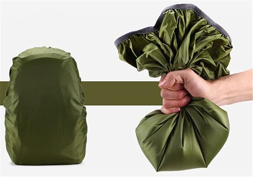 Waterproof Backpack Rain Cover, 100% Waterproof Outdoor Backpack Pack Cover for Hiking, Camping, Biking, Outdoor Activities, Traveling, Wear-Resisting and Durable, 35L Green
