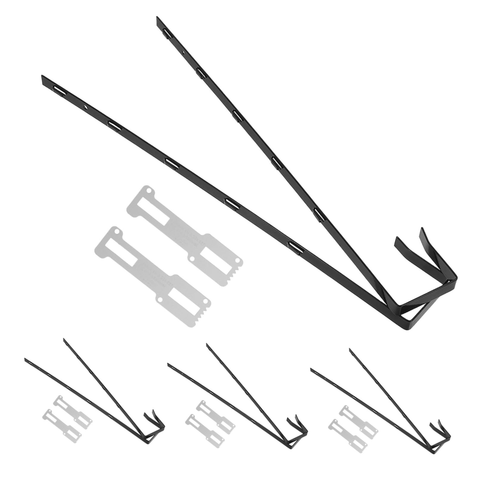 Supports de miroir de porte en fer noir fixation murale TEHAUX 8ensemble