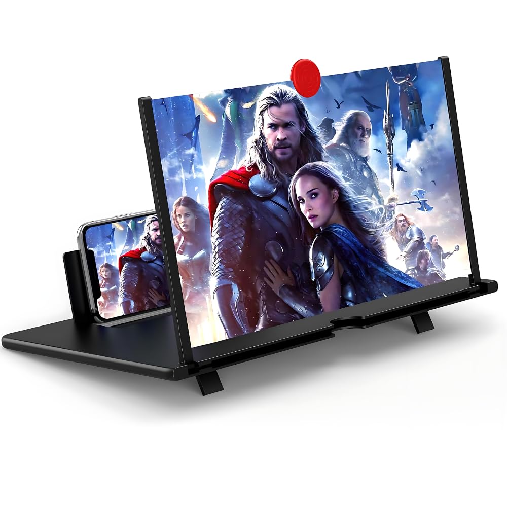 Elevea ( Best Gift with 15 Years Warranty ) 10" Screen Magnifier for Cell Phone HD Magnifying Screen Enlarger for Movies, Videos Phone Stand Holder with Screen Amplifier-image-35